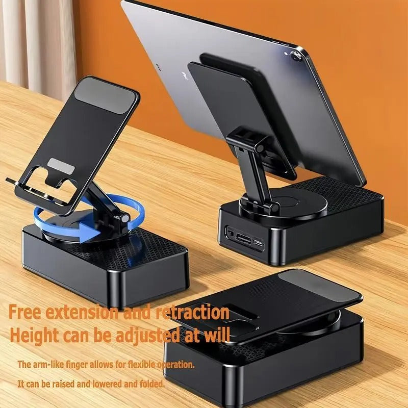 Portable Wireless Bluetooth Desk Speaker with Foldable Phone Stand