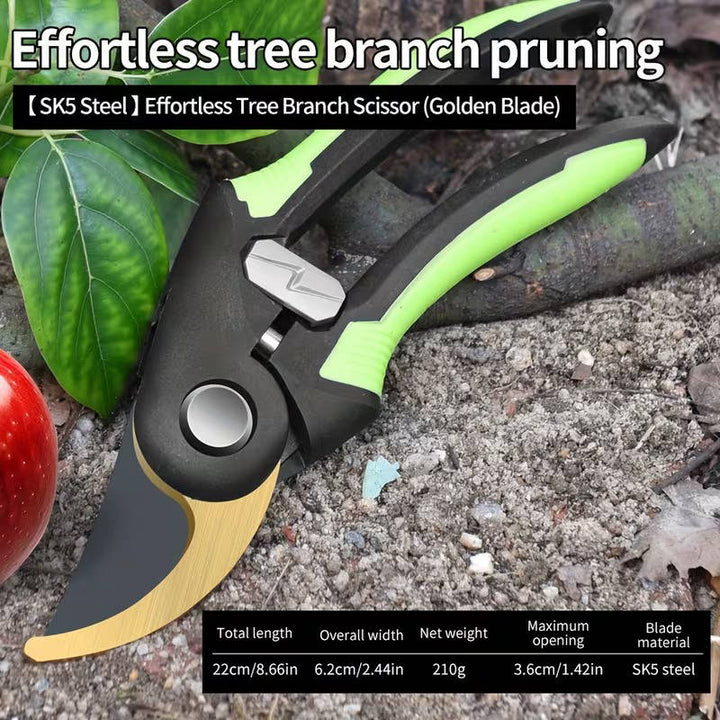 Garden Pruning Shears Steel Blade Ergonomic Handle