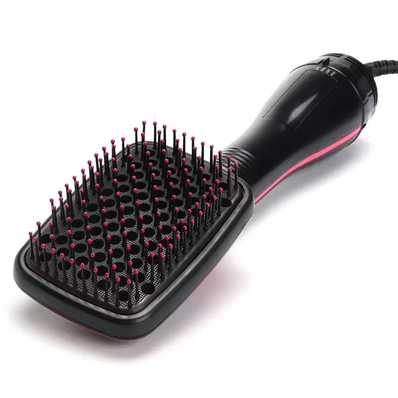 Hair Dryer Brush with Temperature Control and Ionic Technology
