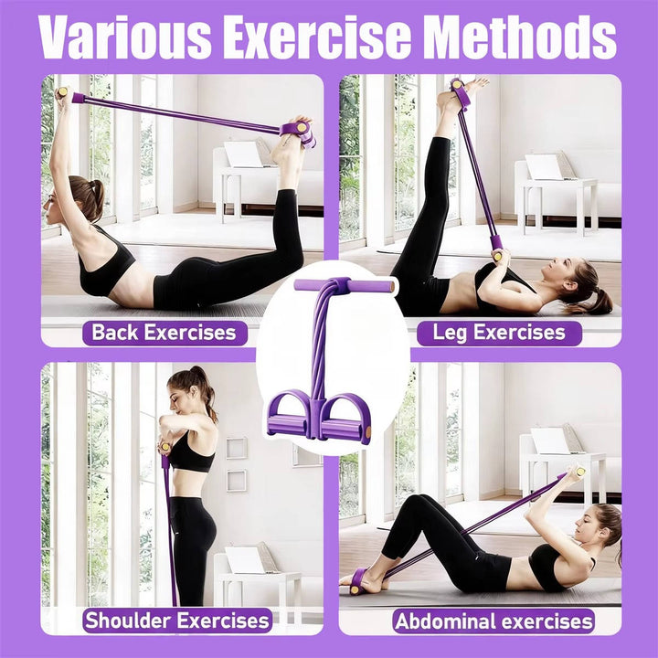 Adjustable Resistance Band with Detachable Handles for Home Exercise