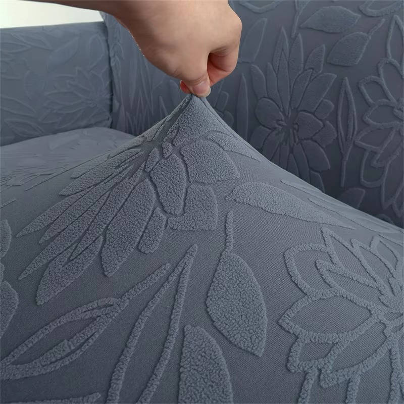 Elastic Sofa Cover Jacquard Fabric Dustproof with Skirt Edge