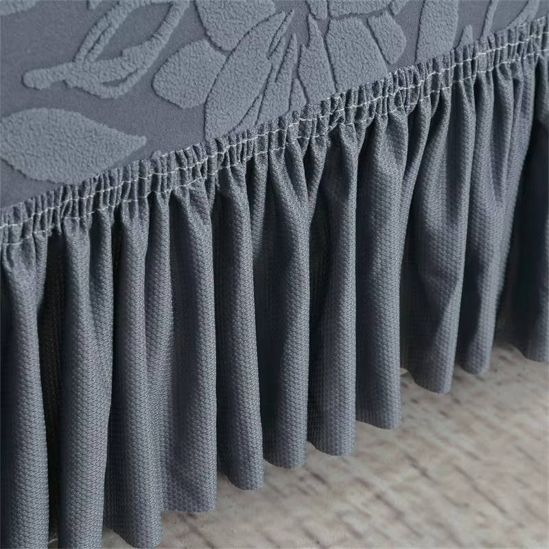 Elastic Sofa Cover Jacquard Fabric Dustproof with Skirt Edge