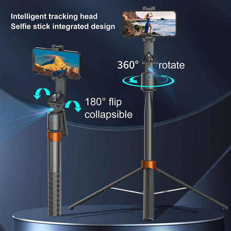 Smart Tripod with Face Tracking and Dual Fill Lights Rechargeable