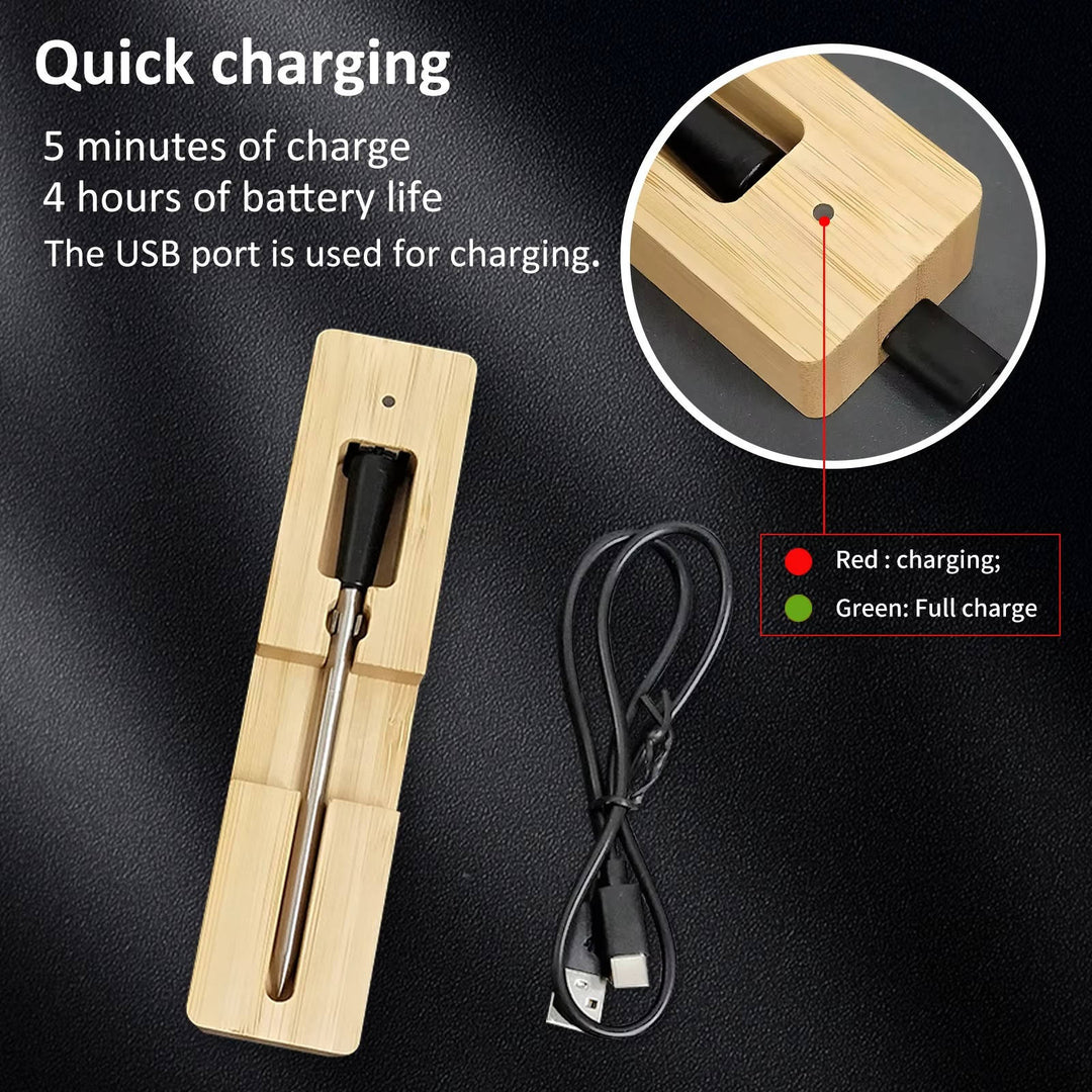 Wireless Bluetooth Meat Thermometer with App Control Waterproof Probe