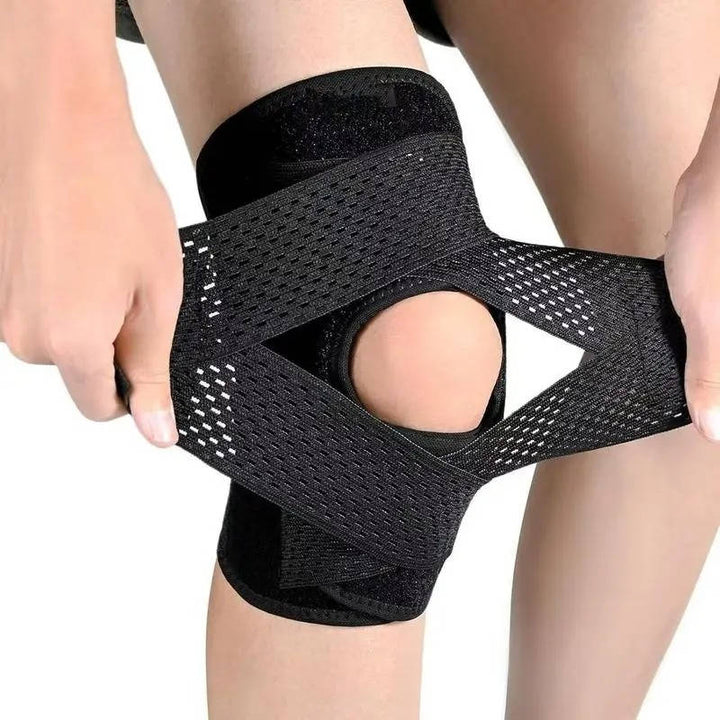 Breathable Knee Brace with Side Stabilizers Adjustable Support for - Lenila