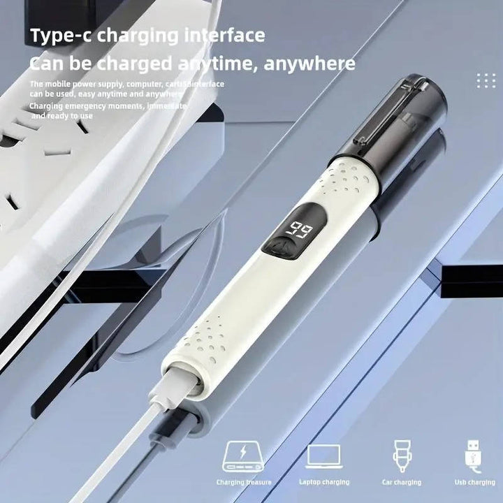 Electric Nose and Ear Hair Trimmer USB Rechargeable Compact