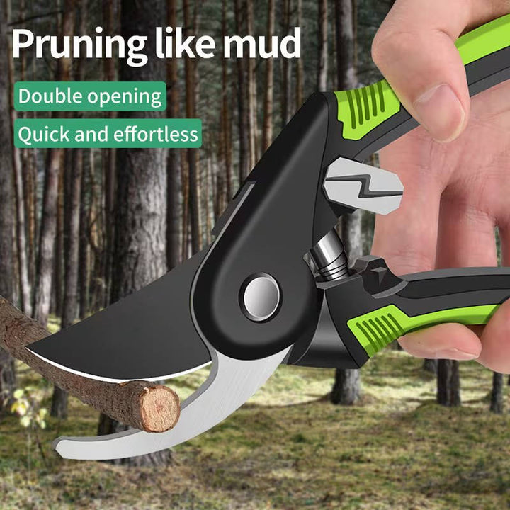 Garden Pruning Shears Steel Blade Ergonomic Handle