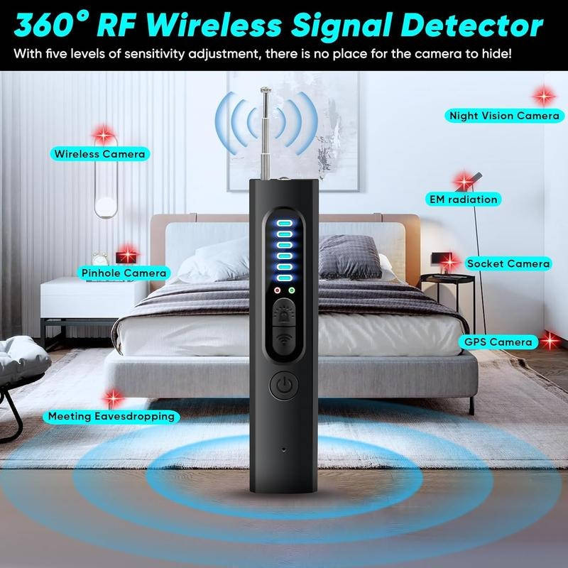 Hidden Camera and GPS Tracker Detector Portable Bug Finder