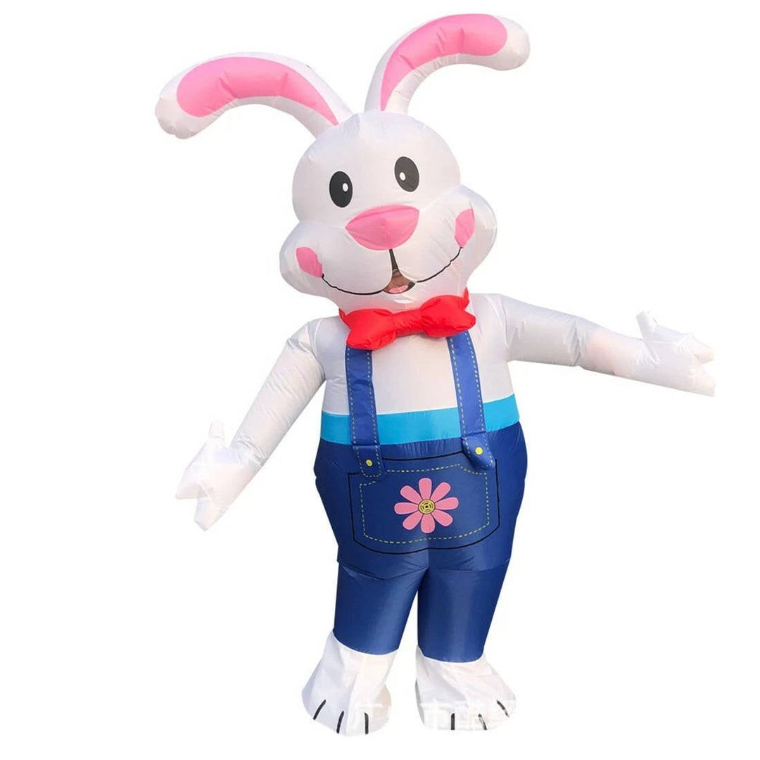 Outdoor Inflatable Bunny with Built-In LED Lights for Garden Yard