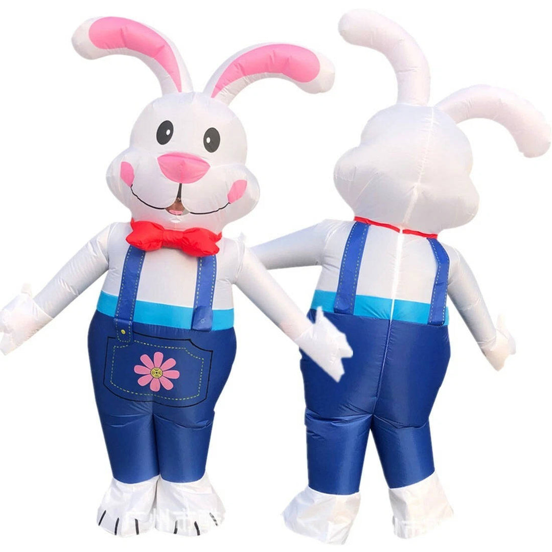 Outdoor Inflatable Bunny with Built-In LED Lights for Garden Yard