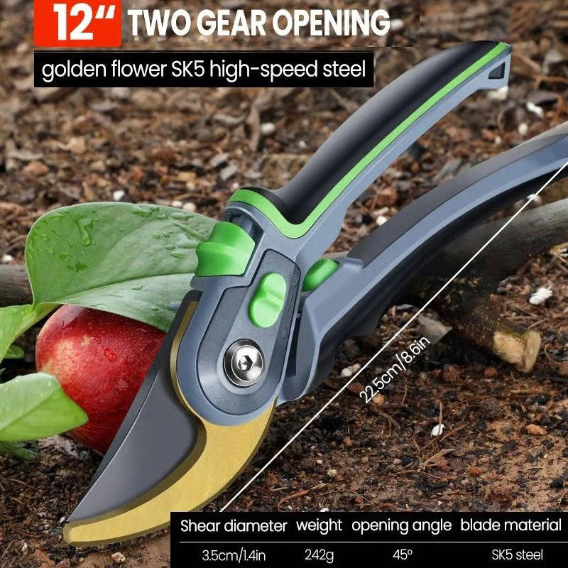 Professional Pruning Shears with Ultra Sharp SK5 Steel Blade