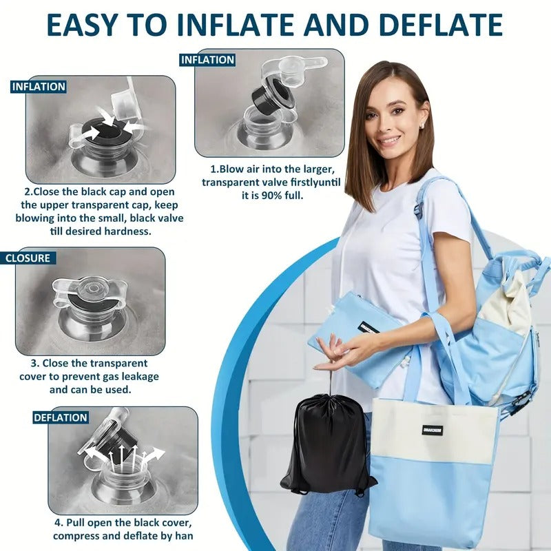 Inflatable Leg Elevation Pillow Soft Wedge Cushion for Circulation
