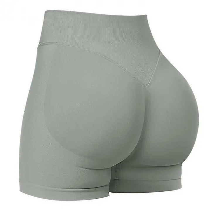 Womens High Waist Seamless Ribbed Activewear Shorts Tummy Control