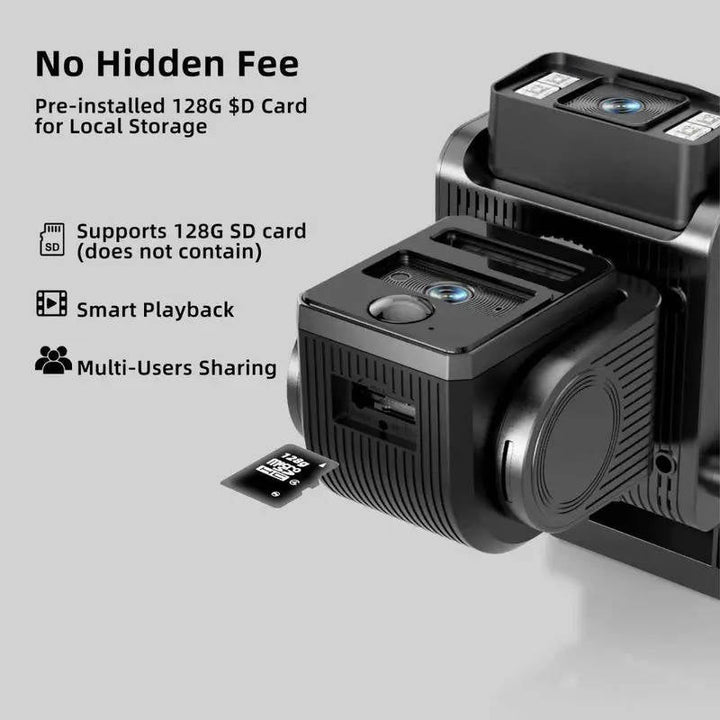 Outdoor Wireless Solar Cctv Security Camera Dual Lens 1080P HD
