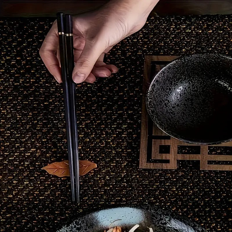 Reusable Non-Slip Alloy Chopsticks Pair Standard Length