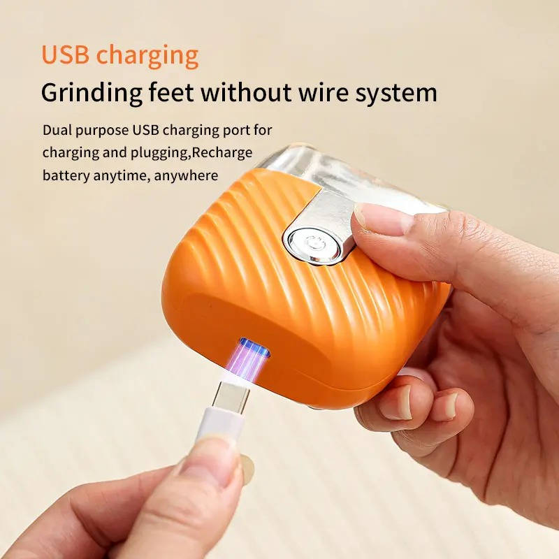 Electric Foot Scrubber Callus Remover USB Rechargeable Dual Speed