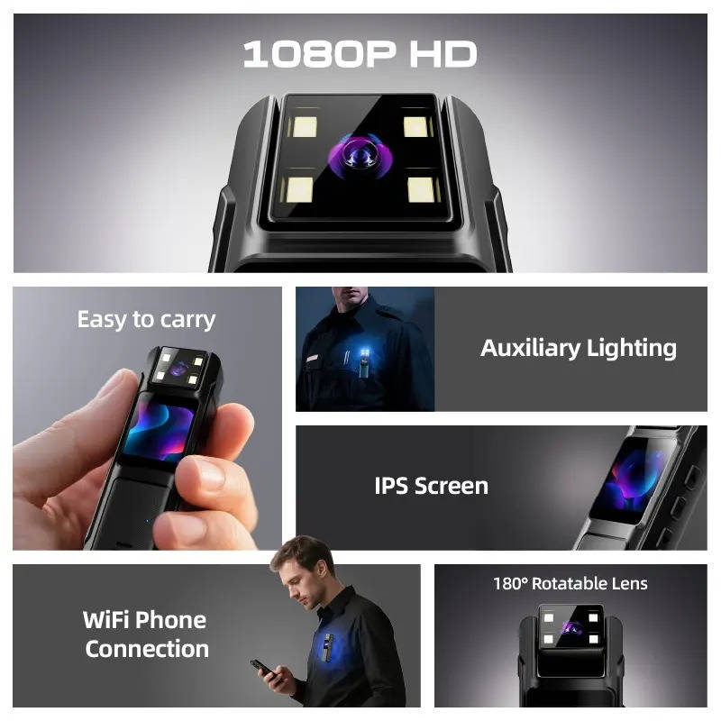 Compact Body Camera Portable Wearable Video Recorder Night Vision