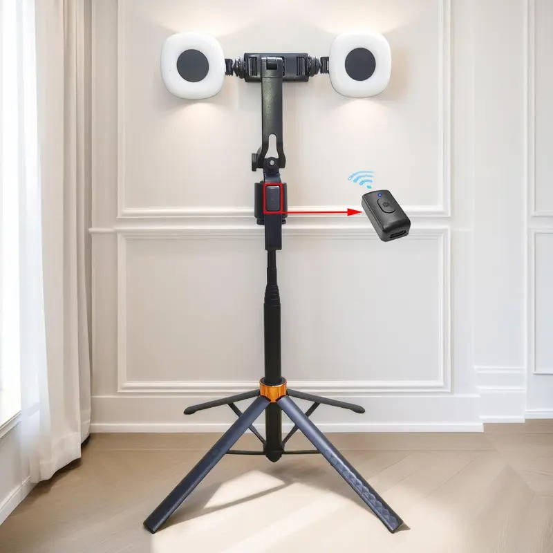 Smart Tripod with Face Tracking and Dual Fill Lights Rechargeable
