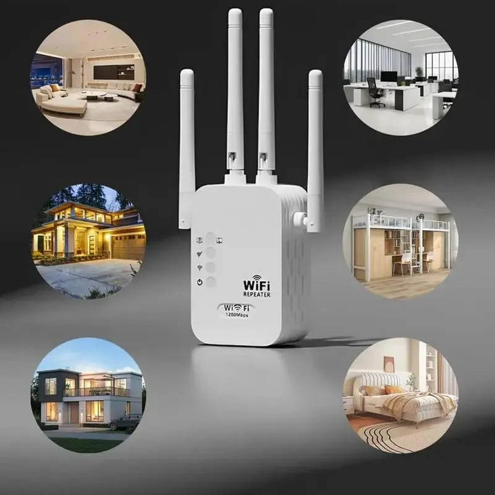 WiFi Extender Dual Band Repeater with Ethernet Port and Antennas