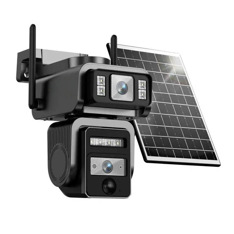 Outdoor Wireless Solar Cctv Security Camera Dual Lens 1080P HD - Lenila