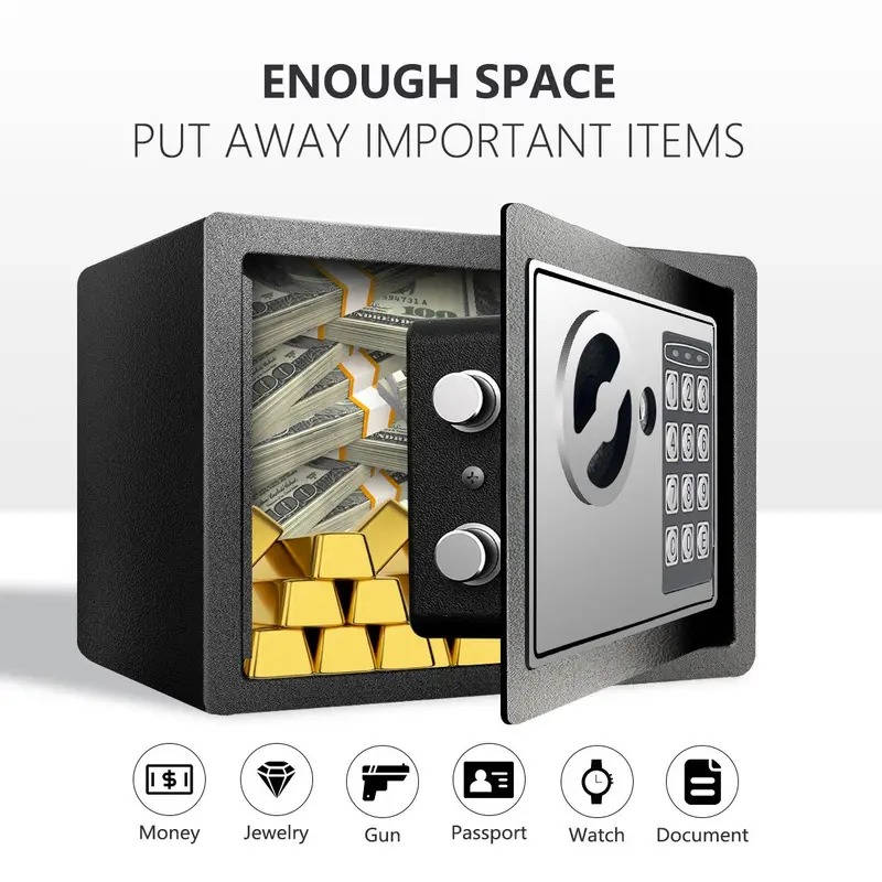 Home Security Safe Box Fireproof Digital Keypad Small with Emergency