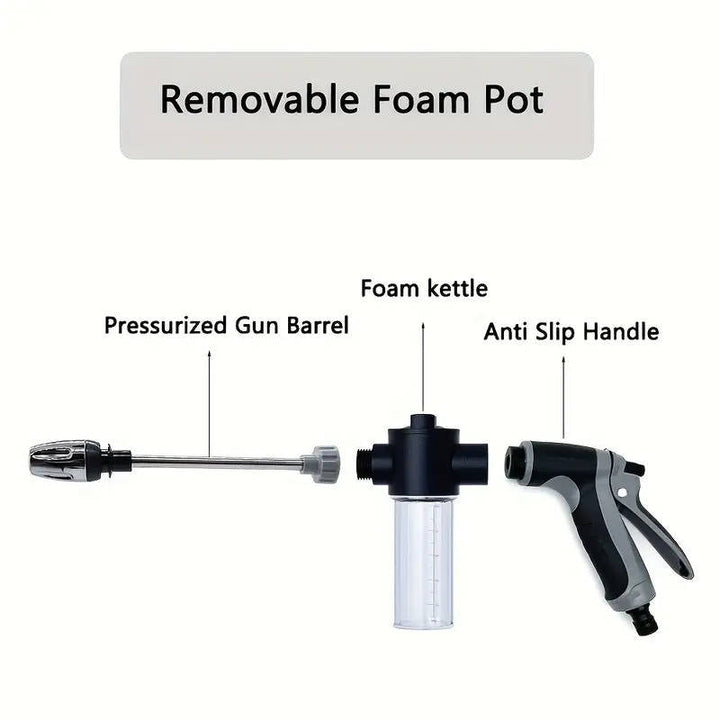 Universal Fit Stainless Steel Garden Hose Nozzle High Pressure Long