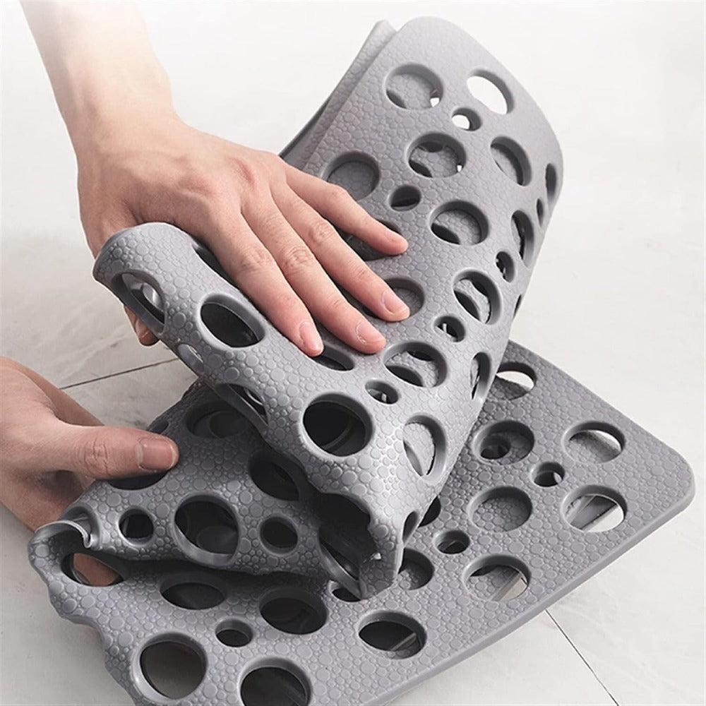 Non-Slip Shower Mat with Suction Cups and Drainage Holes 16x28 Inch