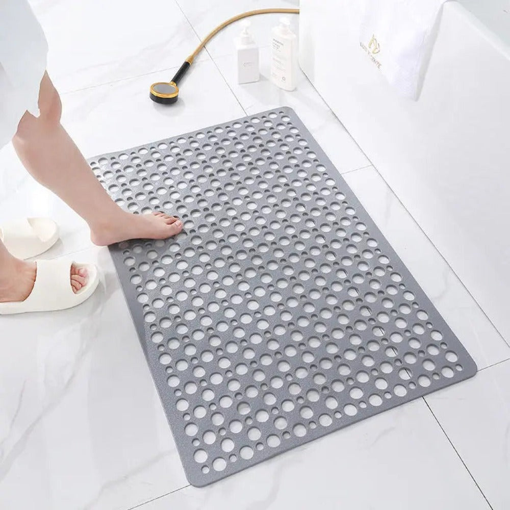 Non-Slip Shower Mat with Suction Cups and Drainage Holes 16x28 Inch