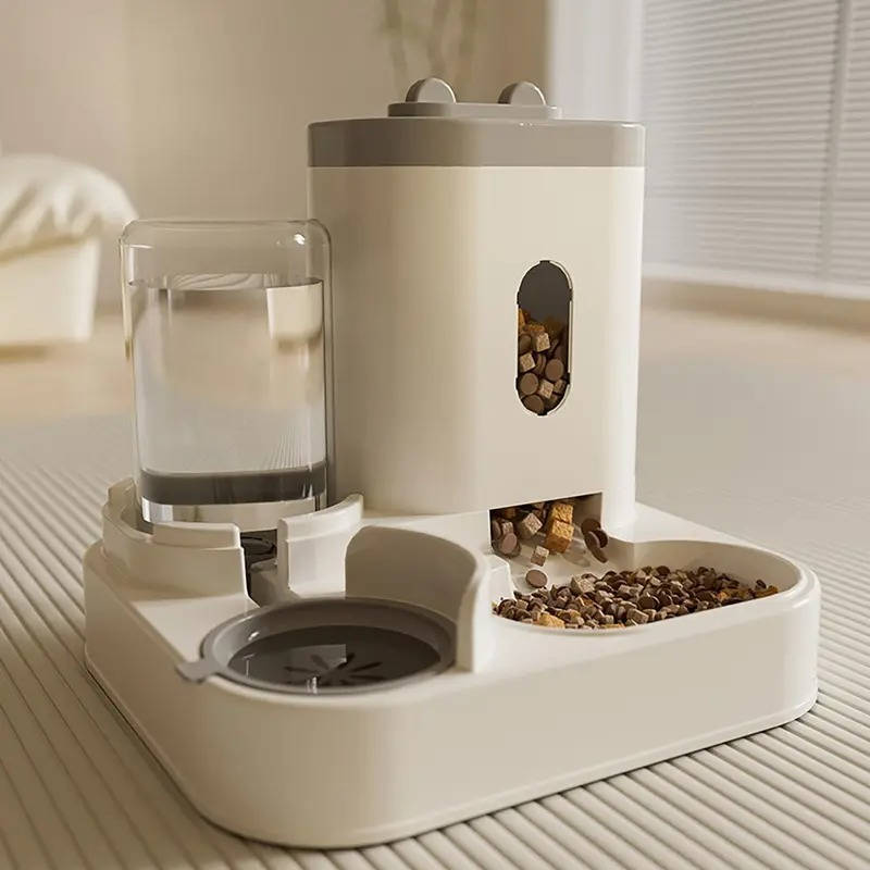 Automatic Pet Water Dispenser with Integrated Food Bowl for Dogs and