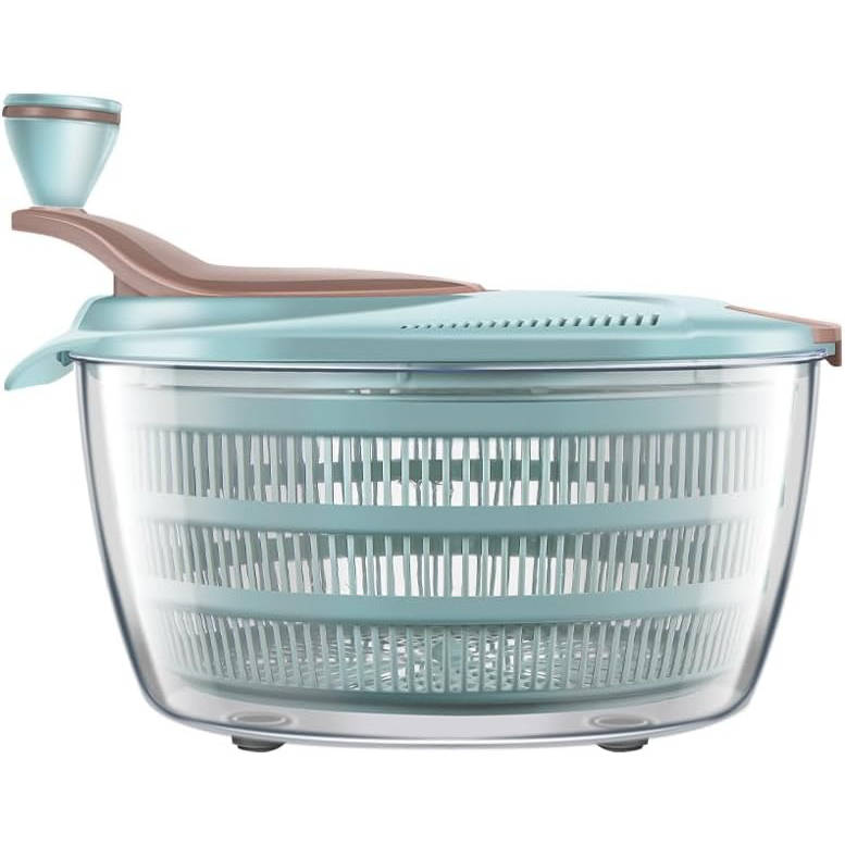 Salad Spinner with Double Drainage Holes Plastic Kitchen Tool