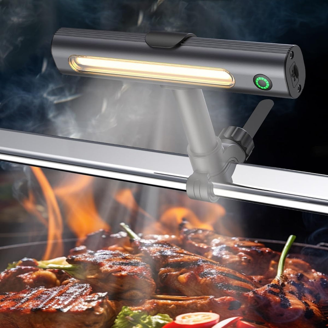 Rechargeable Magnetic BBQ Grill Thermometer USB C Waterproof - Lenila