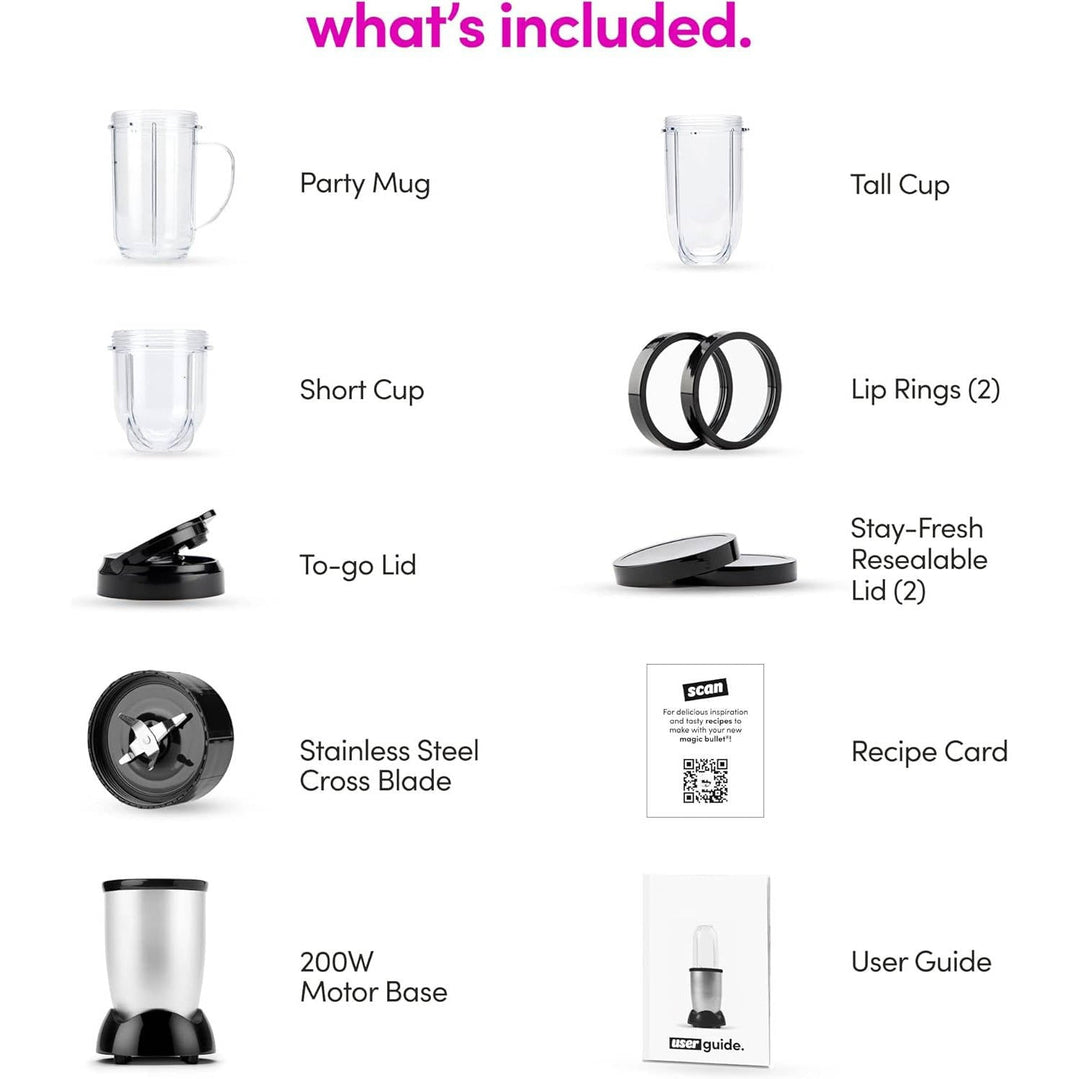 Compact Single Serve Blender with Small Bullet Blending Pieces