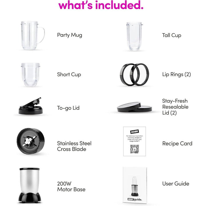 Compact Single Serve Blender with Small Bullet Blending Pieces