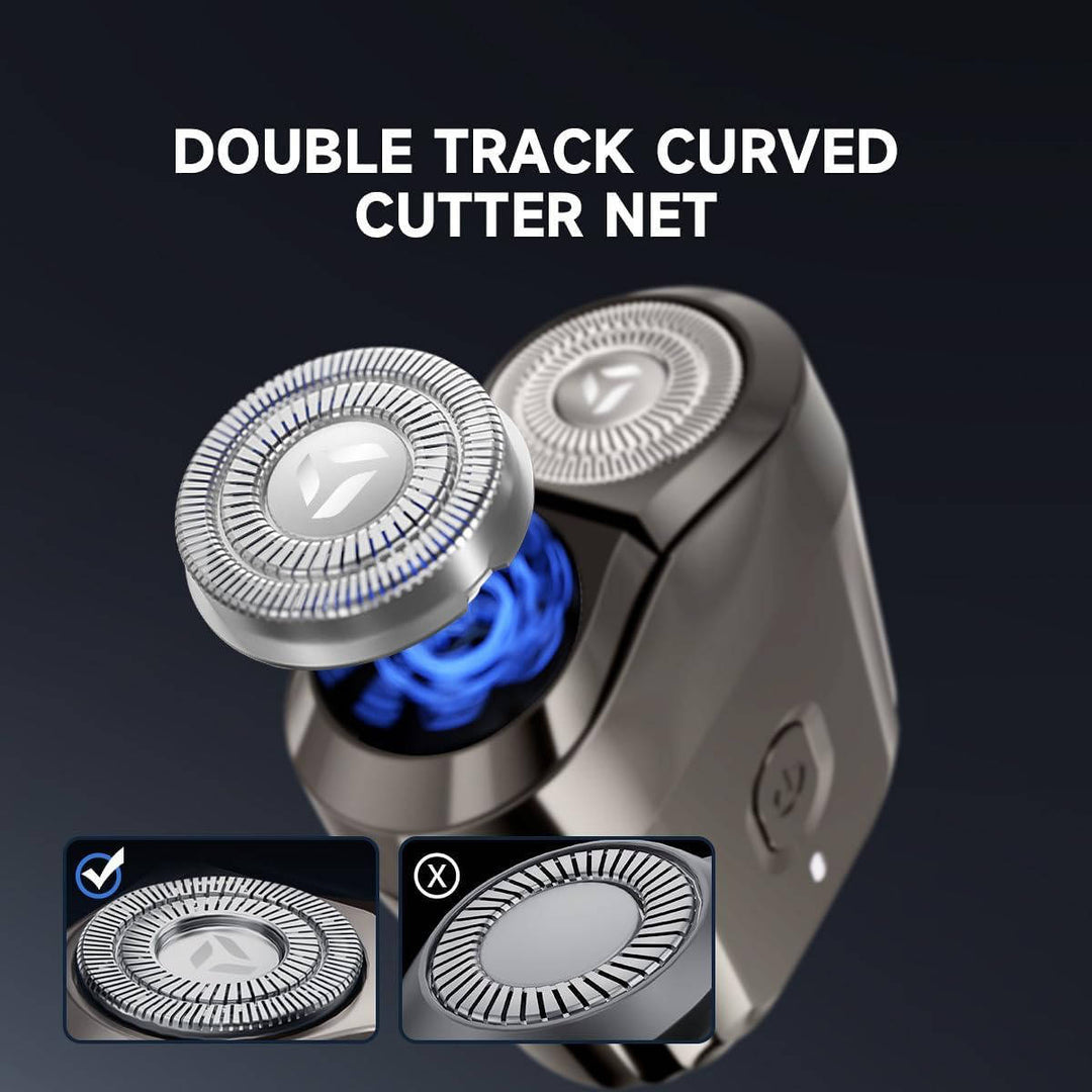 Mens Electric Shaver Waterproof Rotary USB Rechargeable
