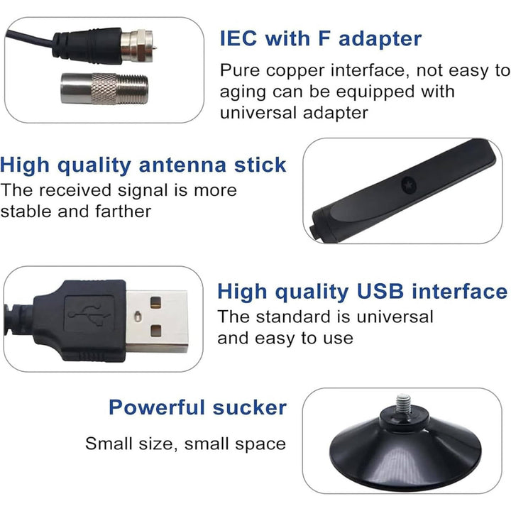 Indoor Digital TV Antenna Signal Amplifier Compact Design