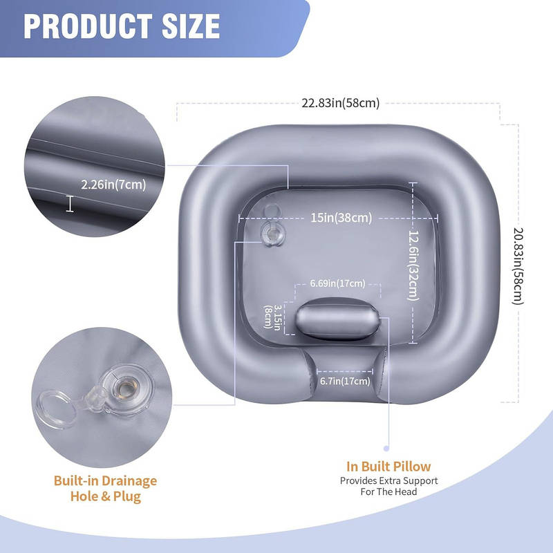 Portable Shampoo Basin with Neck Support for Elderly Kids and