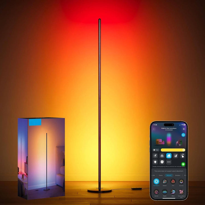 LED Corner Floor Lamp Smart Home Compatible with Alexa and Matter - Lenila