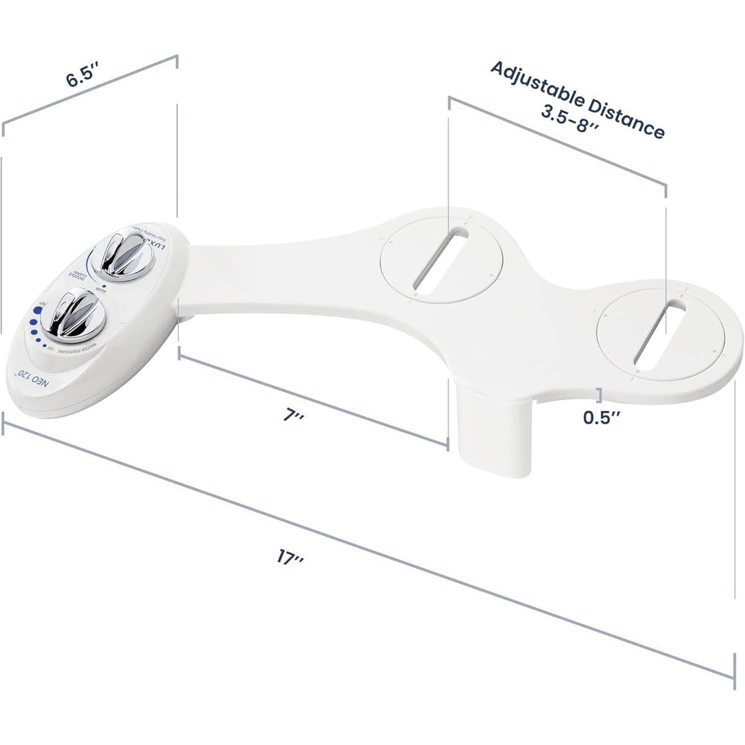 Non-Electric Bidet Attachment with Single Nozzle Adjustable Water