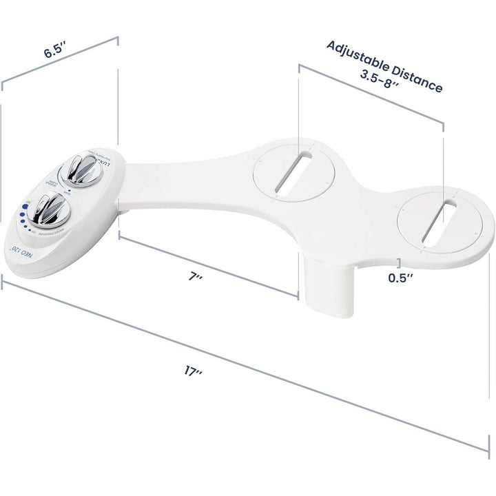Non-Electric Bidet Attachment with Single Nozzle Adjustable Water