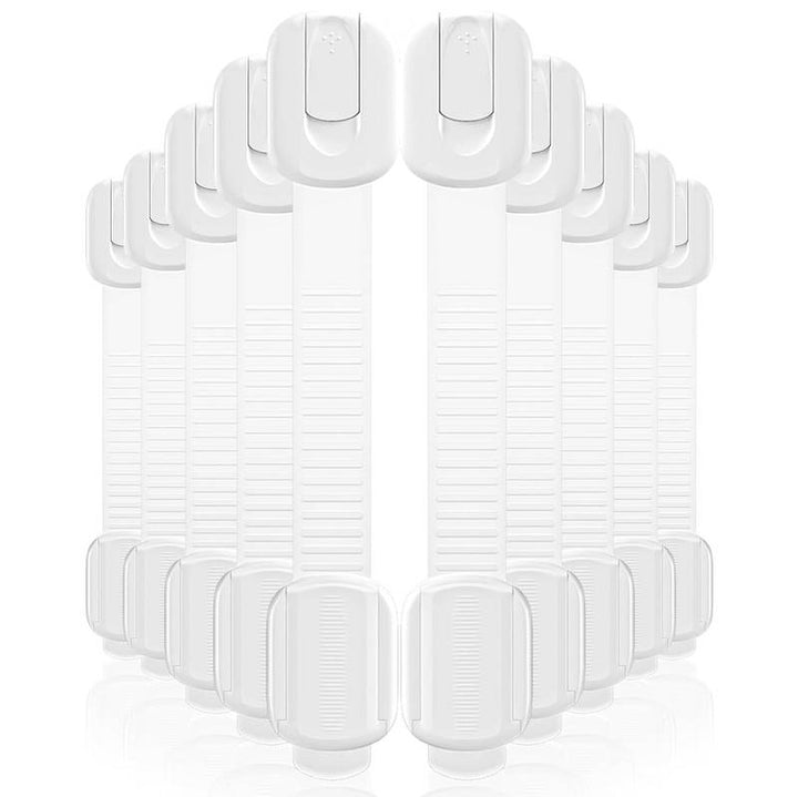 Child Safety Cabinet Locks Adjustable Adhesive Straps for Drawers