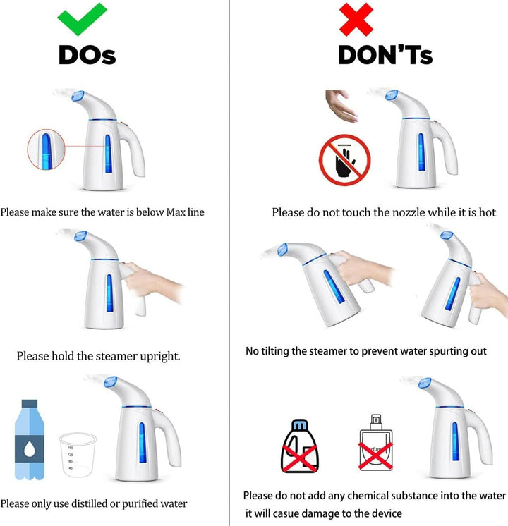Portable Handheld Clothes Steamer 700W Large Capacity 240ml