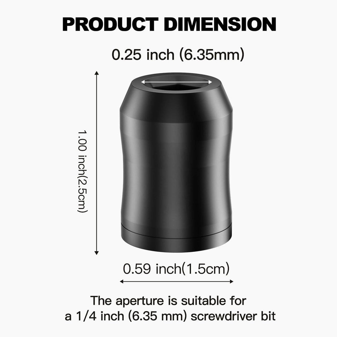 Universal Magnetic Drill Bit Holder for Hex Screwdriver and Power Bits