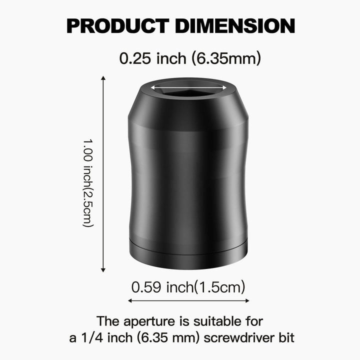 Universal Magnetic Drill Bit Holder for Hex Screwdriver and Power Bits