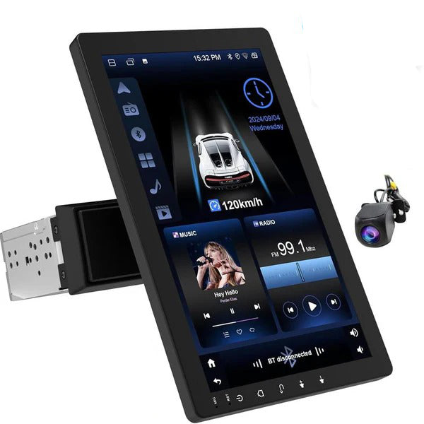 Car Stereo with Rotating Touch Screen Bluetooth and Backup Camera - Lenila