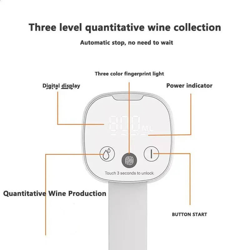 Electric Wine Aerator and Separator with Fast Air Pump for Home and