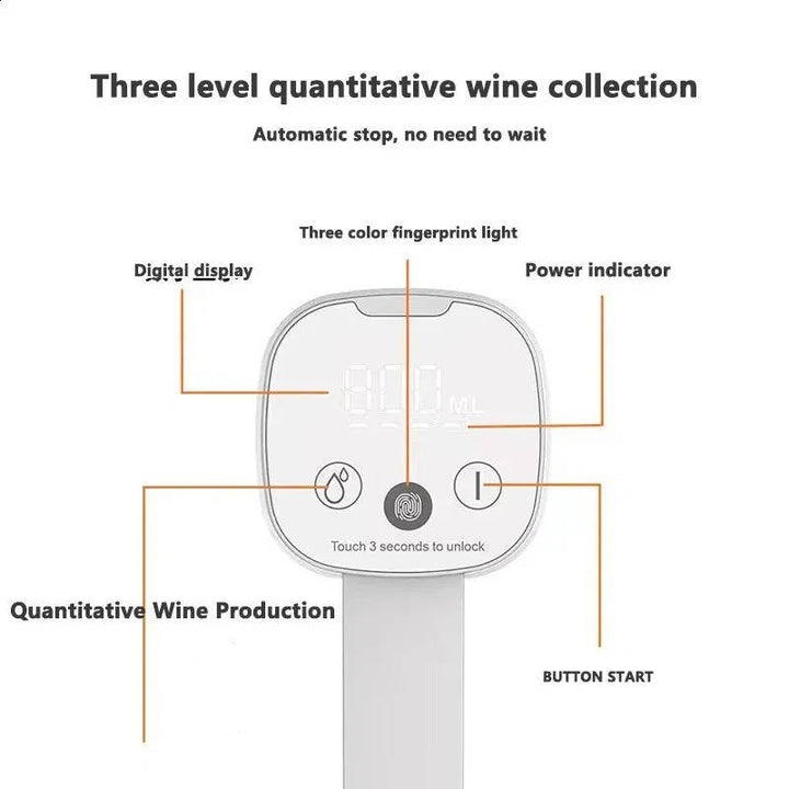 Electric Wine Aerator and Separator with Fast Air Pump for Home and