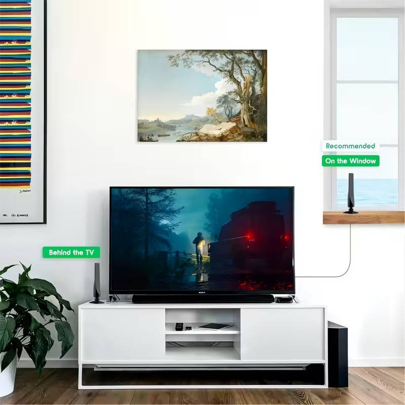 Indoor Digital TV Antenna Signal Amplifier Compact Design