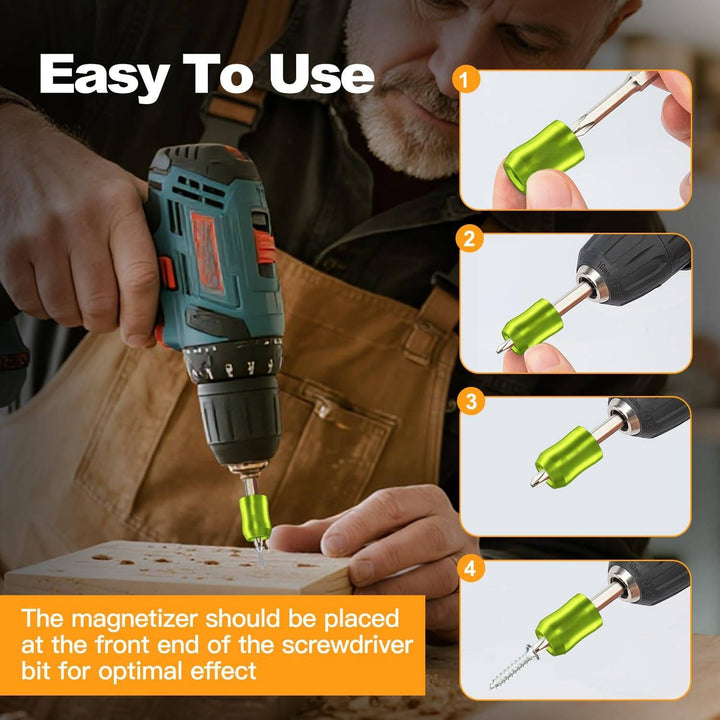 Universal Magnetic Drill Bit Holder for Hex Screwdriver and Power Bits