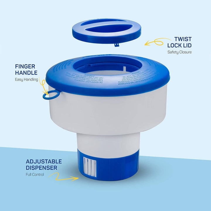 Adjustable Floating Chlorine Dispenser for Pools and Spas