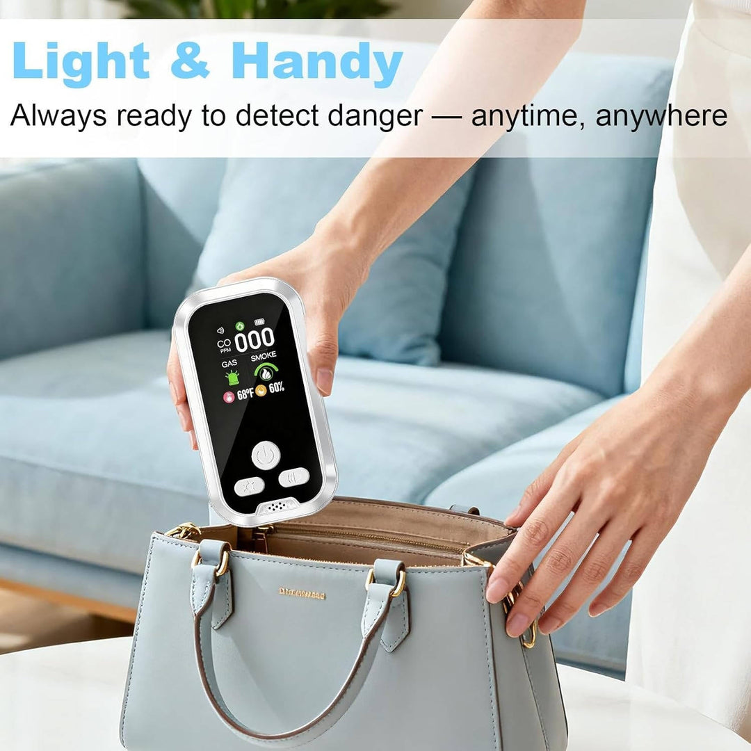 Carbon Monoxide Gas Detector with HD Display Smoke Alarm Temperature